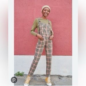 Lucy and yak checkered dungarees